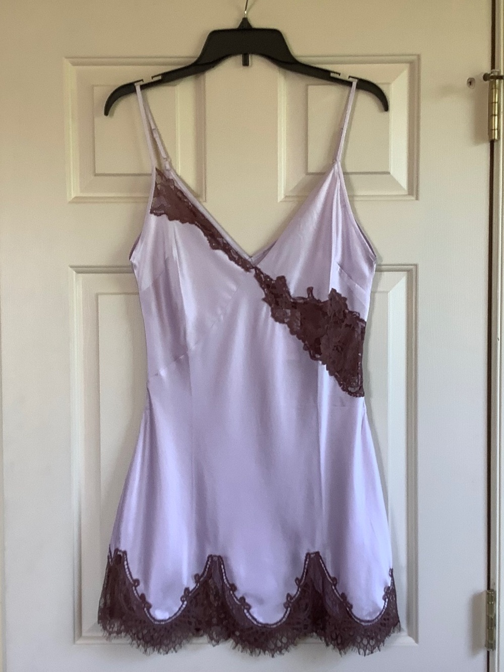 GINIA MINX SILK CHEMISE LILAC ASH SZ M